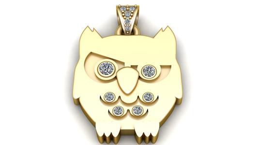Owl Pendant | 3D Printable Jewelry Model
