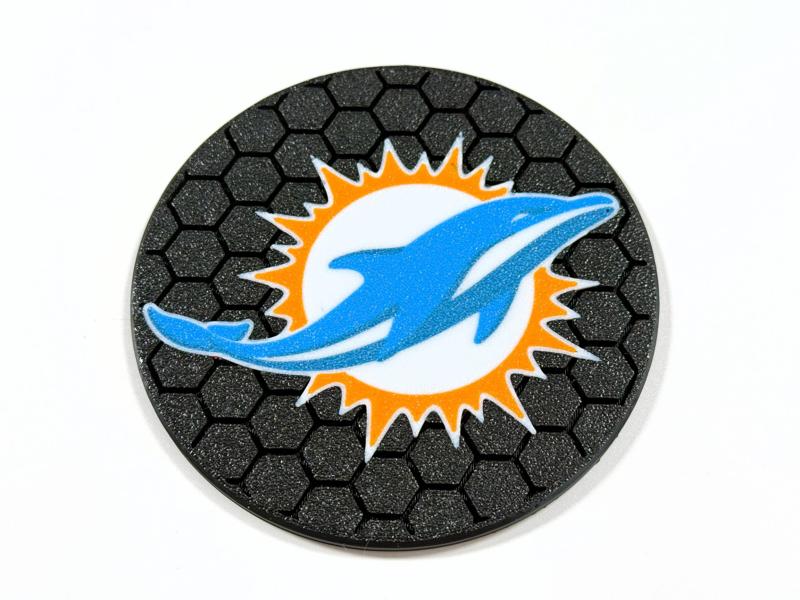 Miami Dolphins Hex Coaster