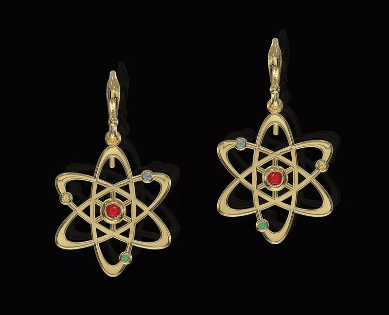 Atom Earrings