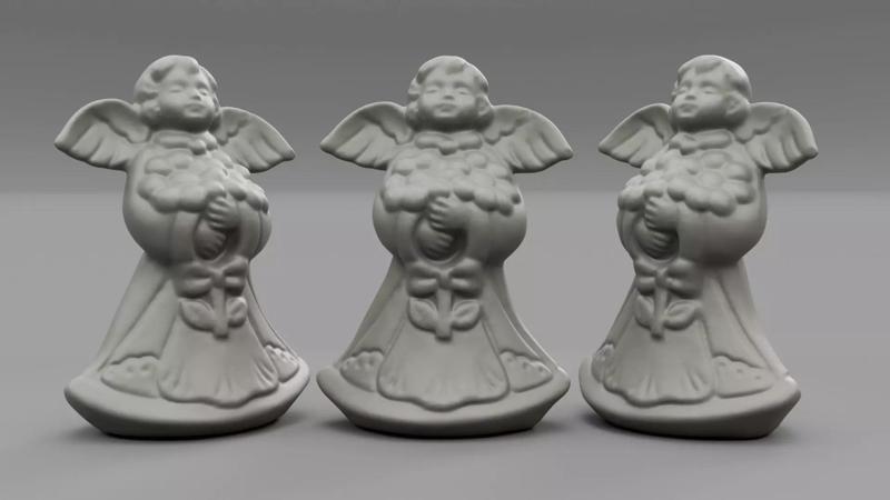 Angel poor art statuette