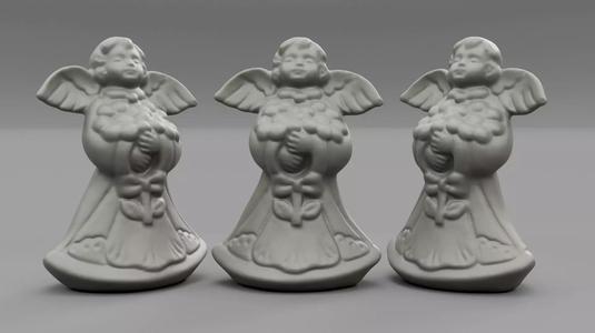 Angel poor art statuette