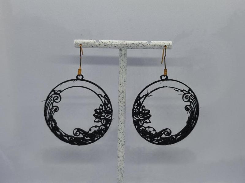 Floral Lineage Moon Earrings