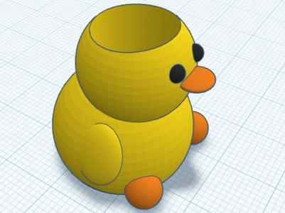 Ducky pencil holder