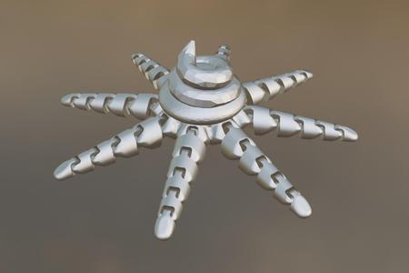 OctoPoop - An articulated eight legged poo