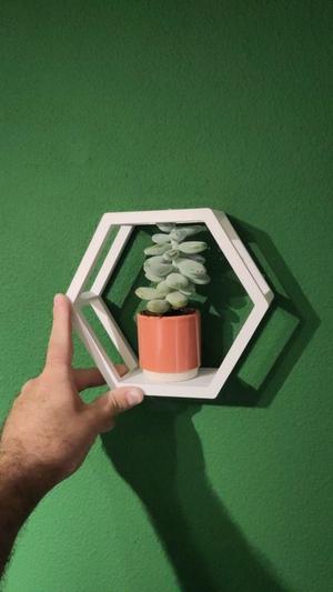 Simple open hexagon shelf (16/17/18/19/20cm)