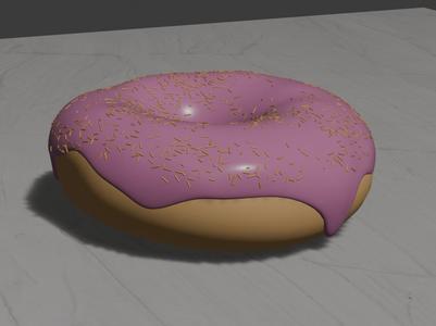 First blender model. Donut 