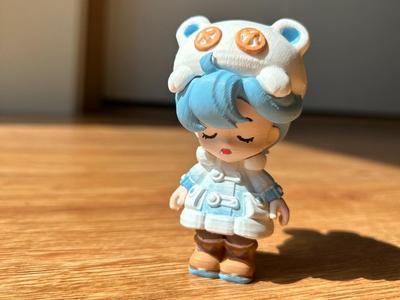 Multi-part printed cute Snow Country Stroll set figure model, 'Violent and Cute Chef' figure doll