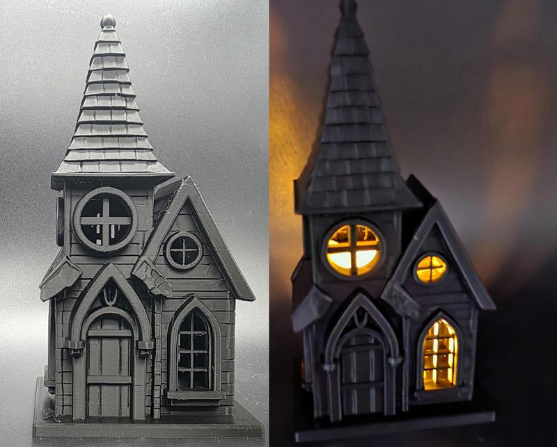 Haunted House LED Tea Light Cover