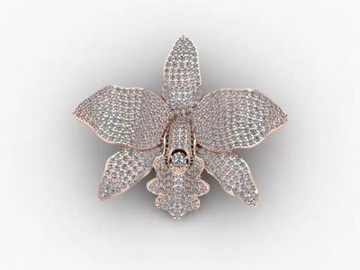 Flower Full Diamond Pendant Mat Day Hoa Lan