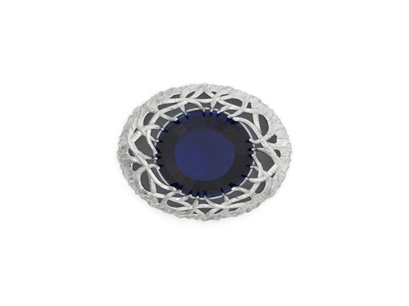 vintage brooch branches with large  stone  894