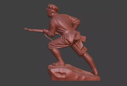 Military sculpture warrior  military battle war hero  soldier
