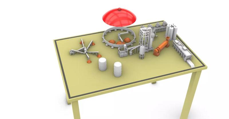 3D Printable Cement Factory Miniature