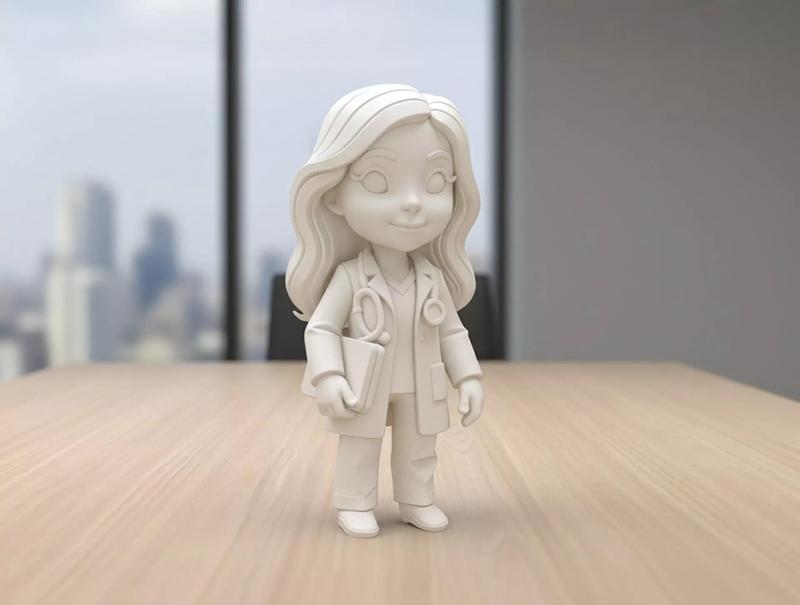 Female Doctor Chibi 3D Printable