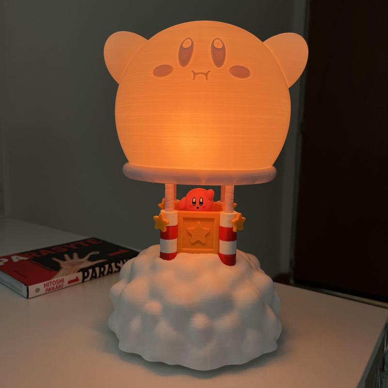 KIRBY 3D HOT AIR BALLOON CLOUD TABLE LAMP
