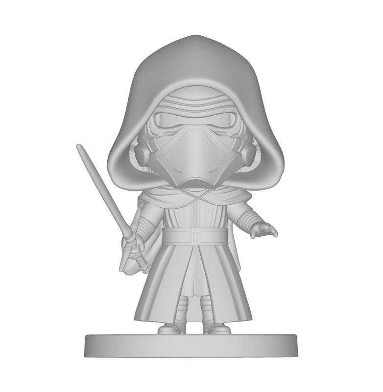 kylo ren starwars chibi figure 3d model