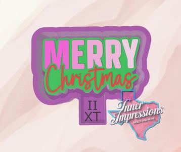 Merry Christmas Freshie Mold