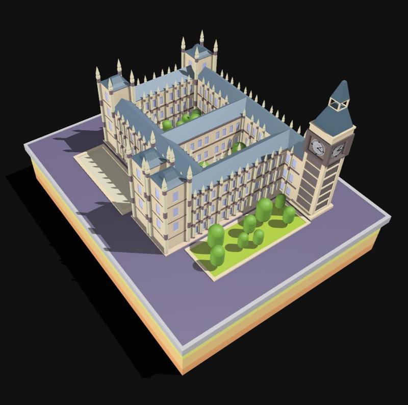 Big Ben And House Of Parliament England Diorama