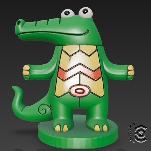 Cartoon Crocodile - 3D Model for Printing