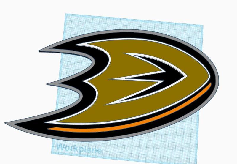 Anaheim Ducks 29cm Wall Logo with Keyhole for Wall Mount