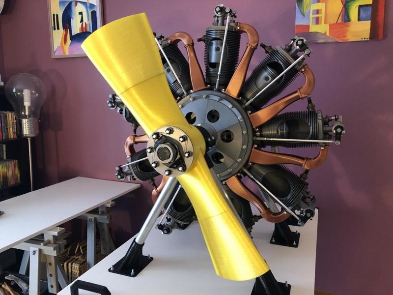 Le Rhône 9C engine, scale 1