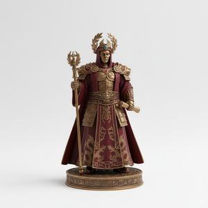 Majestic Imperial Ruler Figurine for 3D Printing - Grand Fantasy Sovereign Sculpture