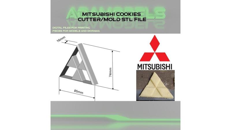 MITSUBISHI COOKIES CUTTER/MOLD STL FILE