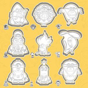 Minions / Despicable Me cookie cutters - evil and mega set / bundle - 9 pieces