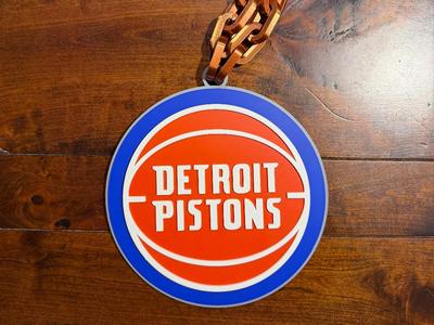 Detroit Pistons Oversized Necklace Logo