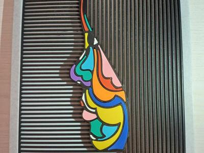 Abstract colorful profile painting - Modern style