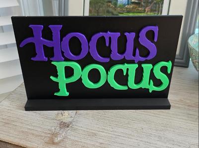 Hocus Pocus Halloween Display Sign Art Stand