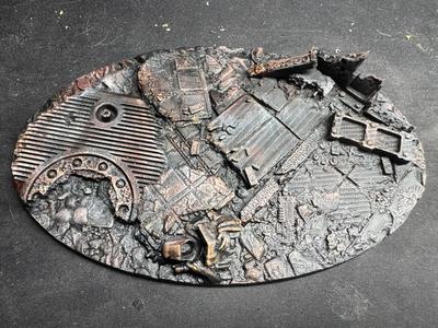 170mm tabletop oval base with terrain features