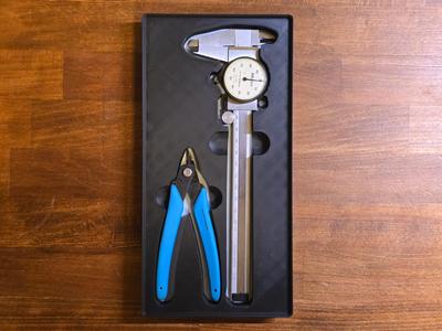 Gridfinity bin 3x6 caliper and cutter