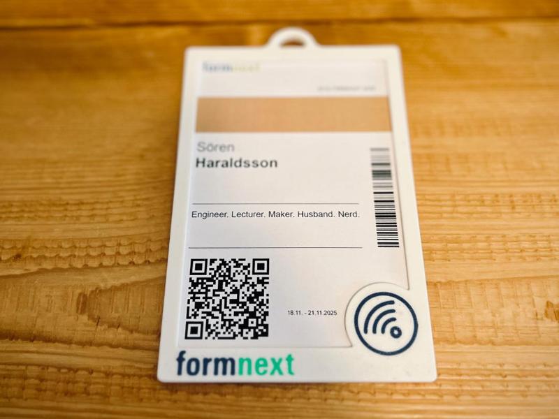 Ticket Mount / Holder Formnext with NFC