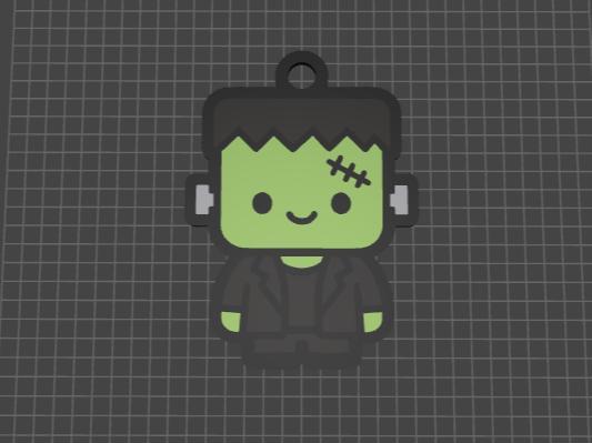 Cute Frankenstein Keychain Charm