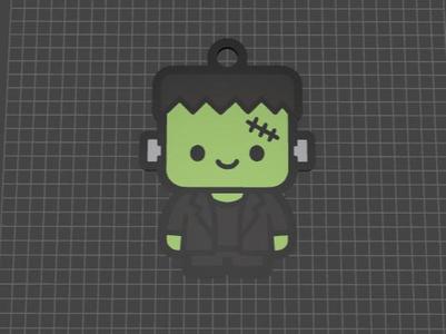 Cute Frankenstein Keychain Charm