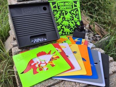 Dinosaur Moss Graffiti Stencil Collection
