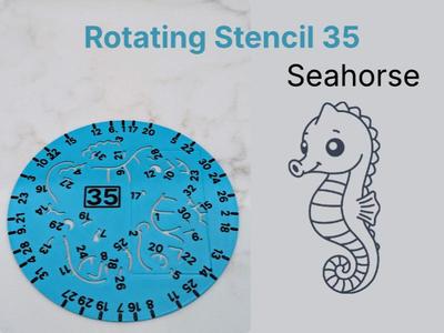 Rotating Stencil 35 Seahorse