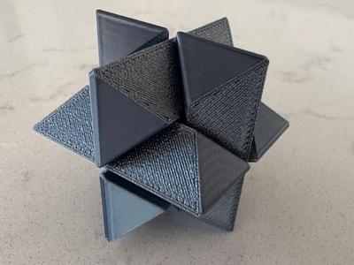 3D Geometric Puzzle Star / Cube Brain Teaser
