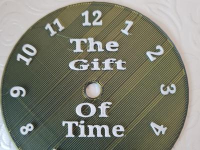 Timeless Wisdom Clock Face - "The Gift Of Time" 
