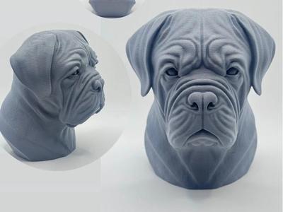 Dogue de Bordeaux Dog Bust ornament
