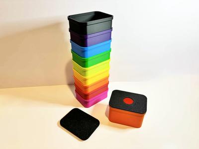 Small parts stacking boxes (No Supports) Version 2