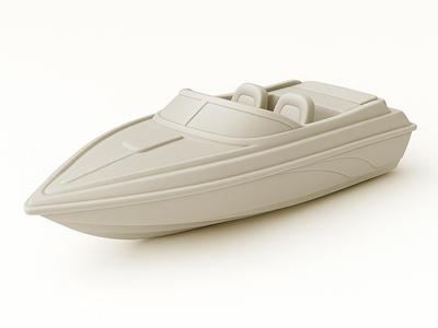 Sports racing boat  Swims on water bath my bench