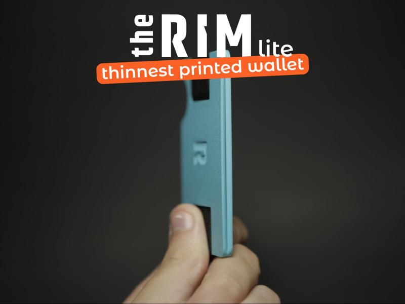 The RIM Wallet lite - Thinnest 3D Printed Wallet