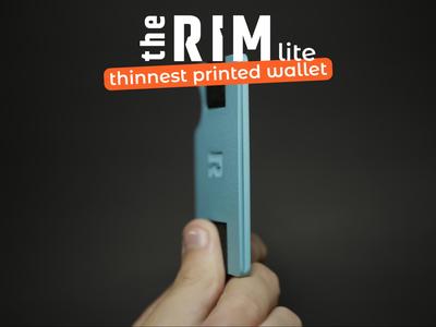 The RIM Wallet lite - Thinnest 3D Printed Wallet