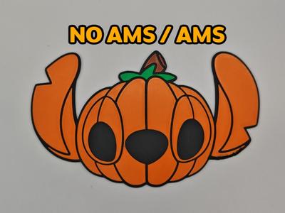 Colored Halloween Pumpkin Stitch Wall Art