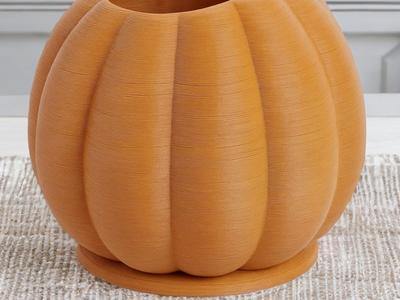 Simple Pumpkin Planter – Minimalist Halloween Pot 