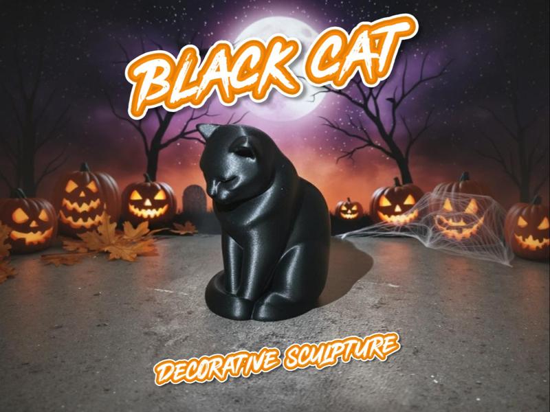 The Black Cat - decorative sculpture