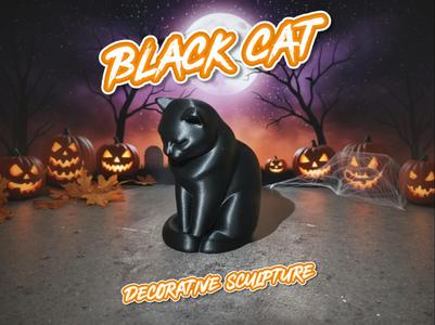 The Black Cat - decorative sculpture