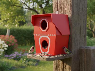 3D Printed Double Cabin Bird House