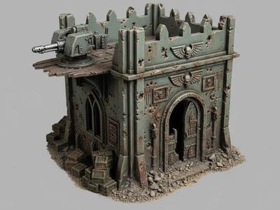 Wargame Bunker with Turret